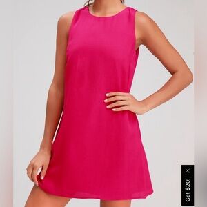Norah bright pink shift dress, no flaws. Pre-owned.